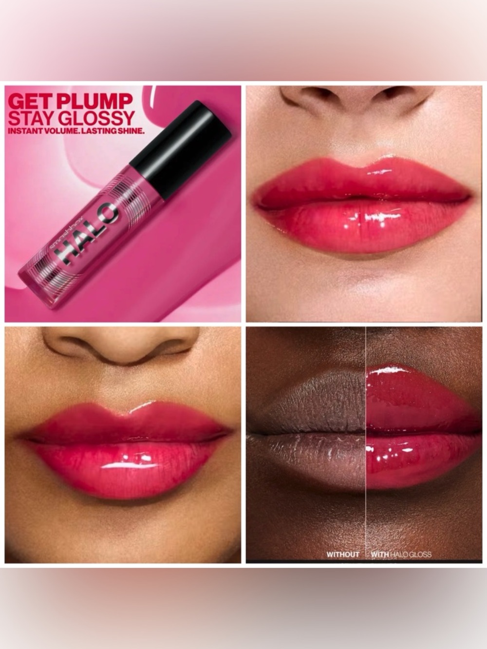 Smashbox Halo Plump & Glow Lip Gloss in Spark || Brand New 👄